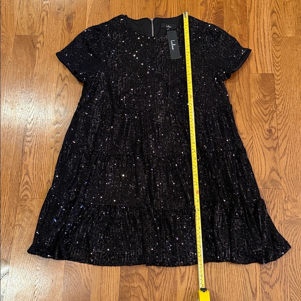 Lulu's Shimmering Black Sequin Dress - Picture 6 of 9